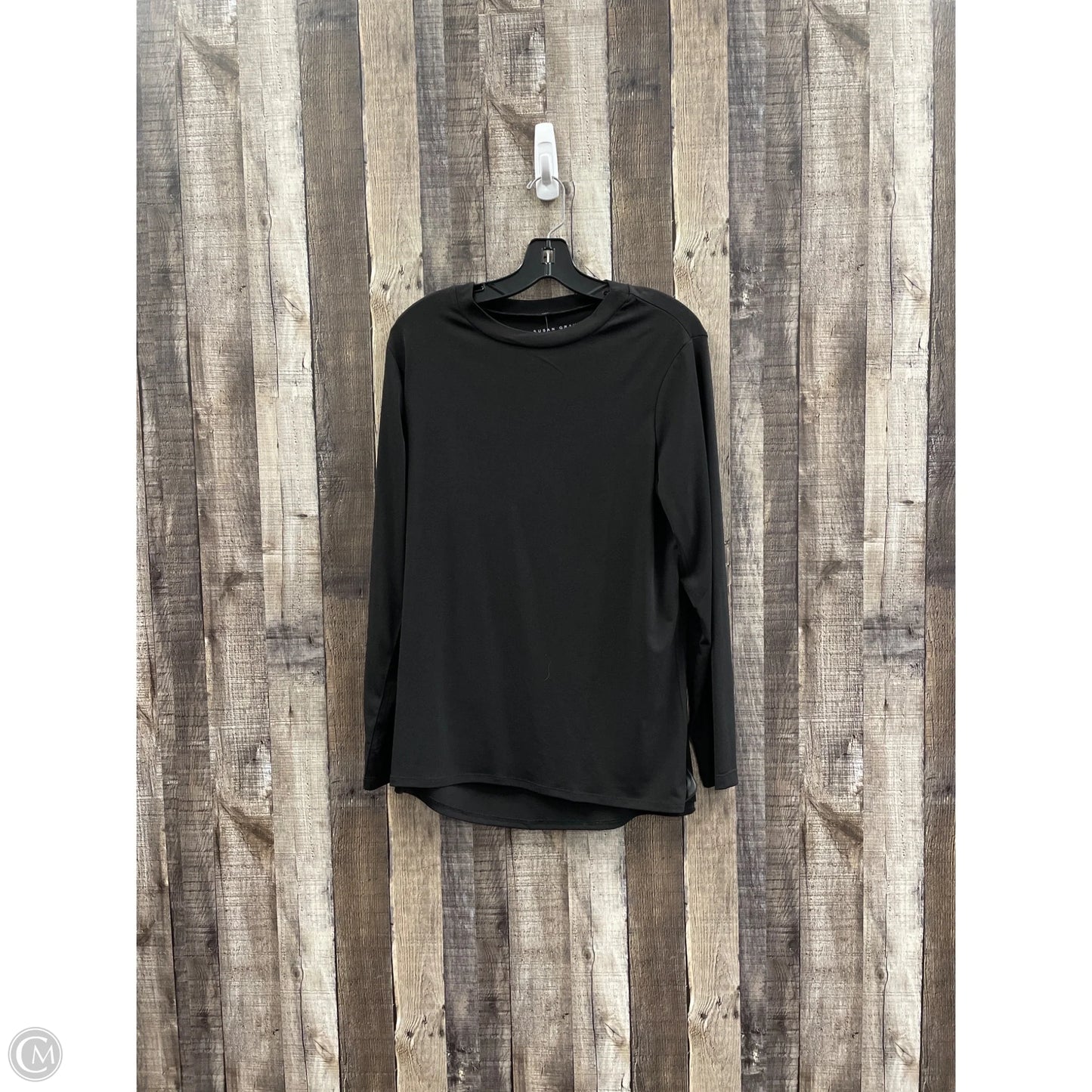 Top Long Sleeve Basic By Susan Graver In Black, Size: L