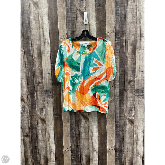 Top Short Sleeve Basic By Chicos In Multi-colored, Size: Xl