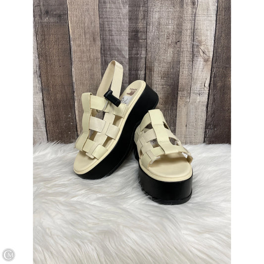 Sandals Heels Platform By Sorel In Cream, Size: 9