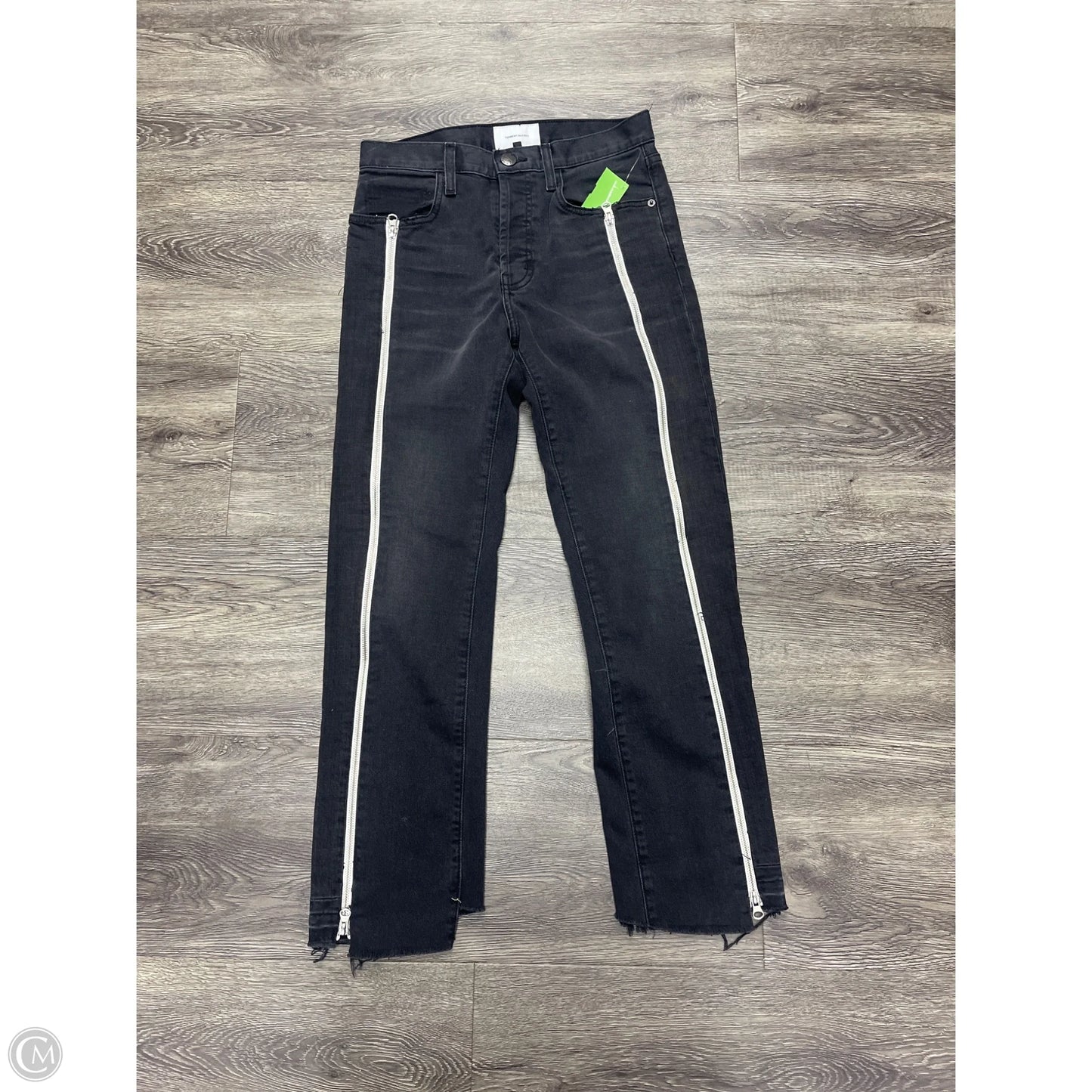 Jeans Straight By Current/elliott In Black Denim, Size: 4