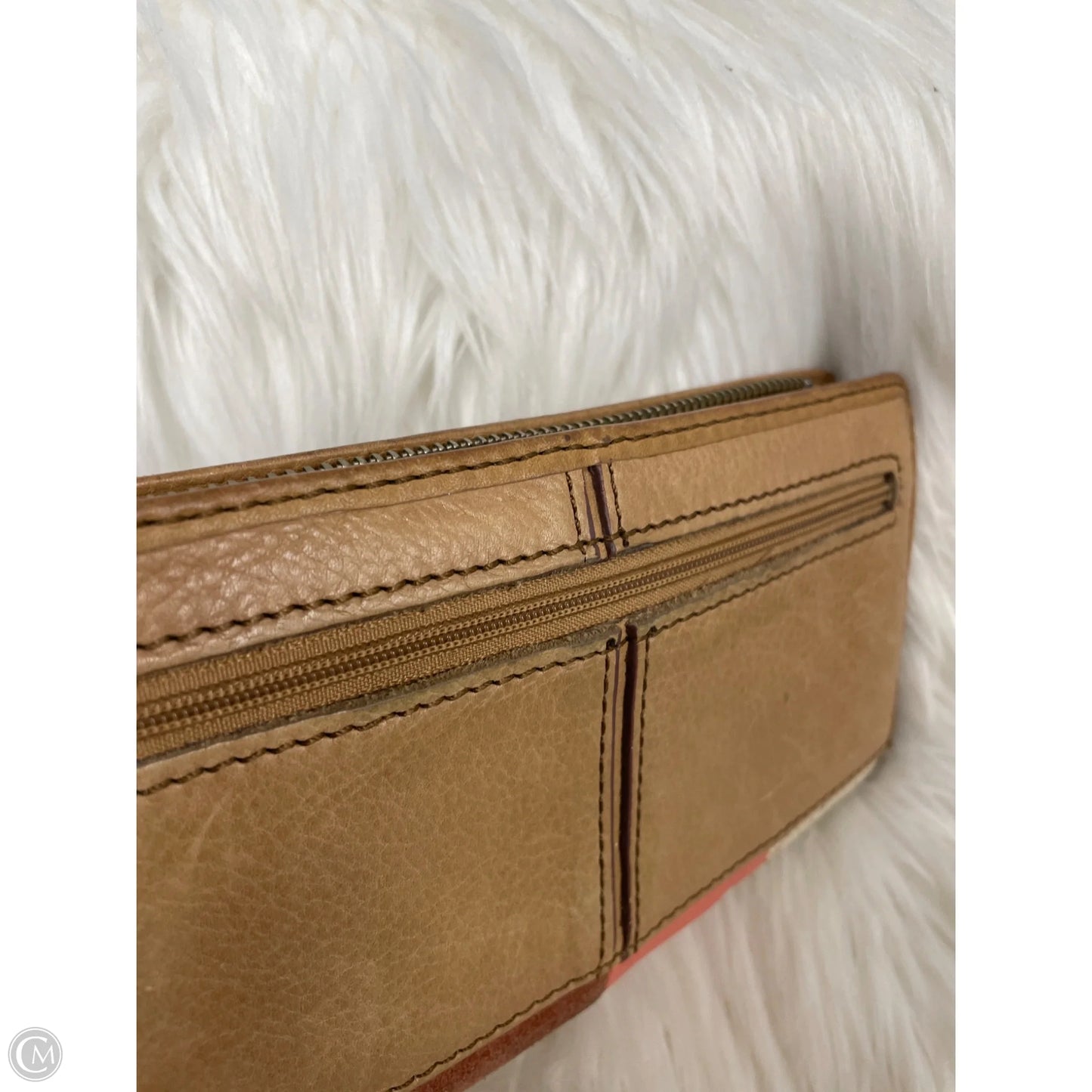 Wallet Leather By Fossil, Size: Medium