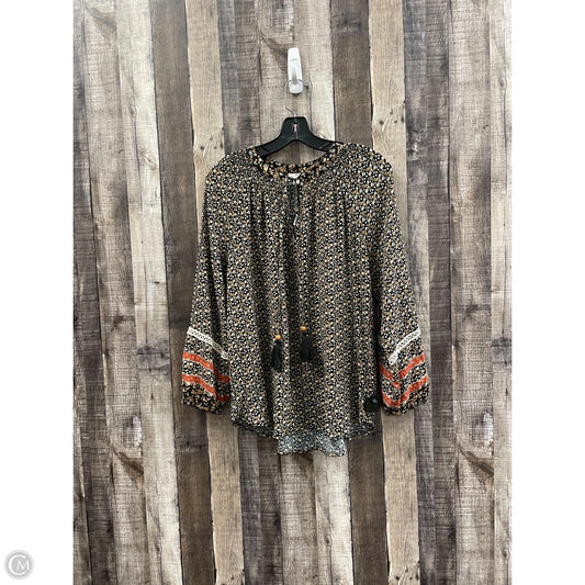 Top Long Sleeve By Cme In Multi-colored, Size: M