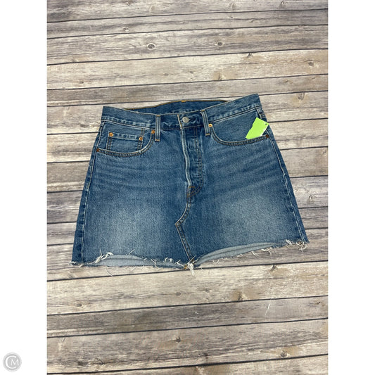 Skirt Mini & Short By Levis In Blue Denim, Size: 10