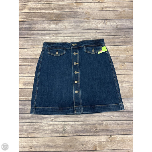 Skirt Mini & Short By Loft In Blue Denim, Size: M