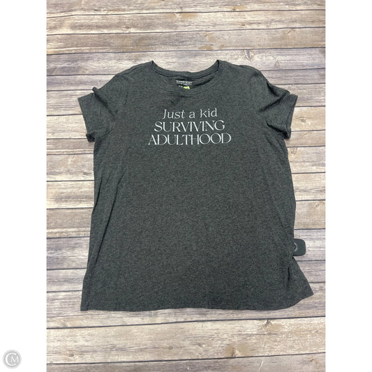 Top Short Sleeve By Torrid In Grey, Size: L