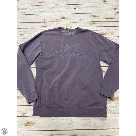 Sweatshirt Crewneck By Cmf In Purple, Size: L