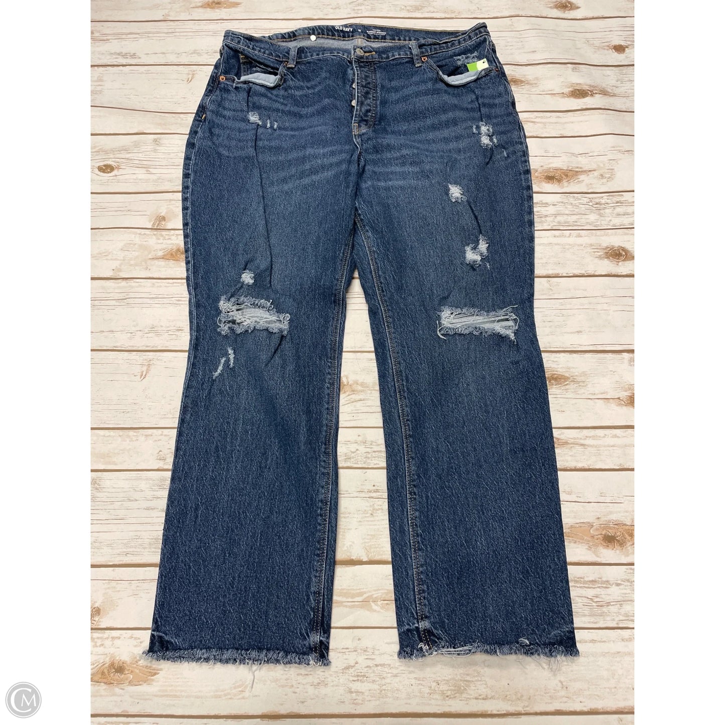 Jeans Straight By Old Navy In Blue Denim, Size: 16