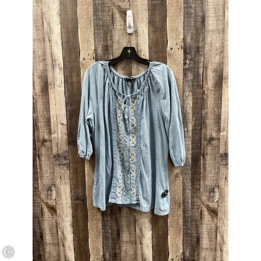 Top Long Sleeve By Style And Company In Blue, Size: 1x