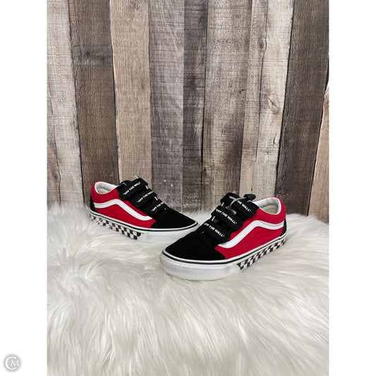 Shoes Sneakers By Vans In Black & Red, Size: 8.5