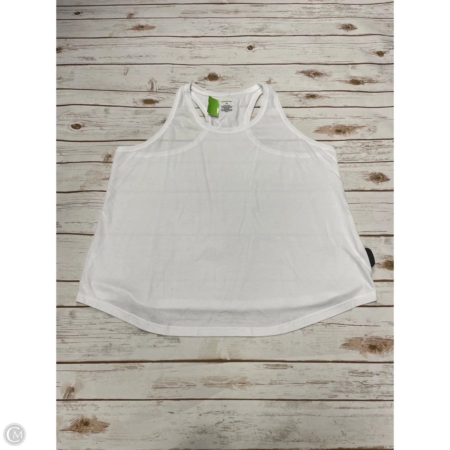 Athletic Tank Top By Tek Gear In White, Size: 1x