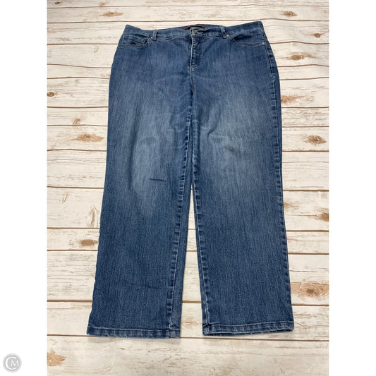 Jeans Straight By Gloria Vanderbilt In Blue Denim, Size: 16