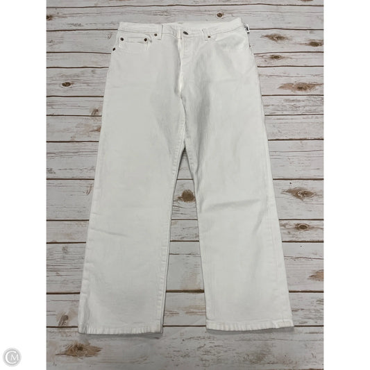 Jeans Straight By Levis In White, Size: 14