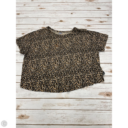 Top Short Sleeve By Old Navy In Animal Print, Size: Xxl