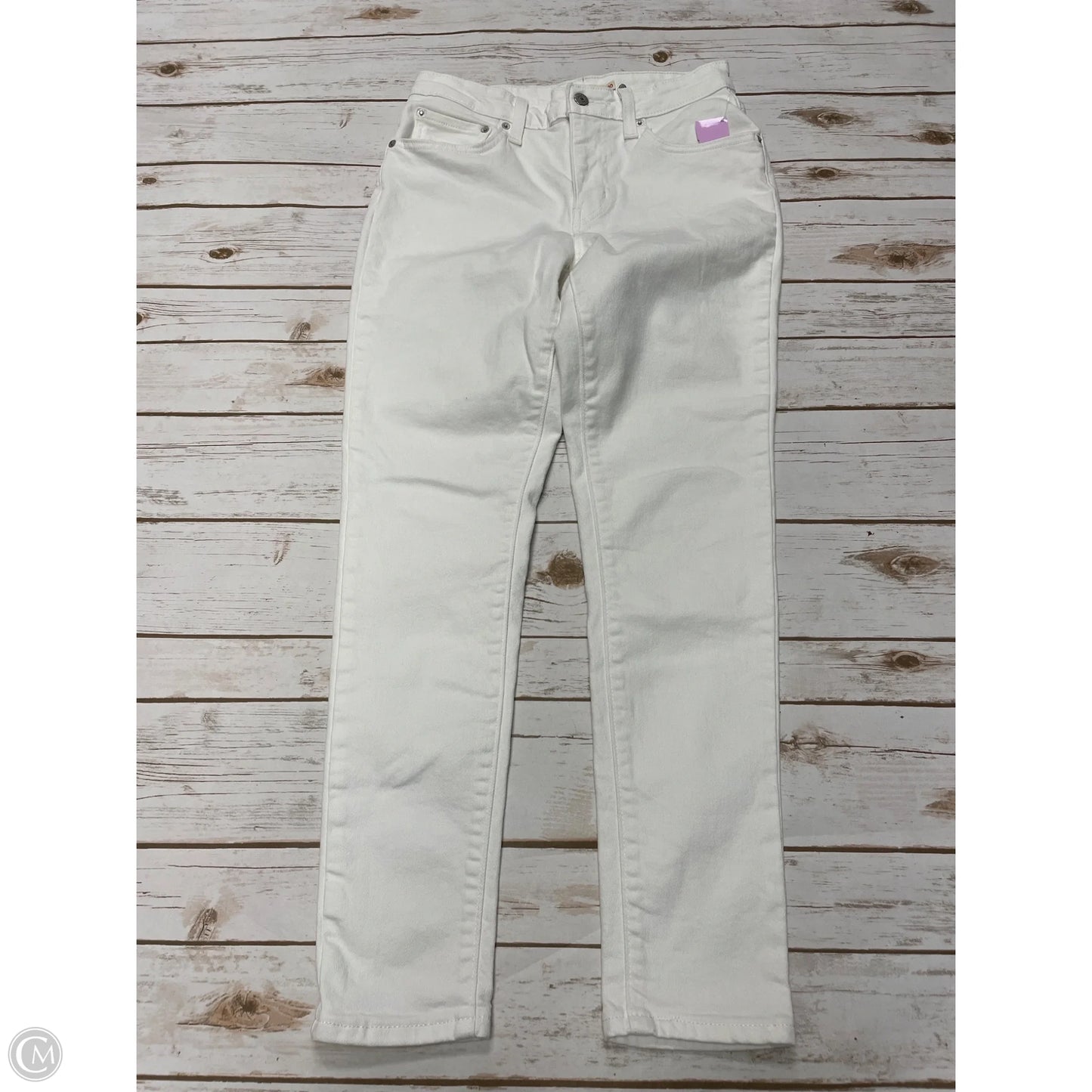 Jeans Skinny By Levis In White Denim, Size: 10