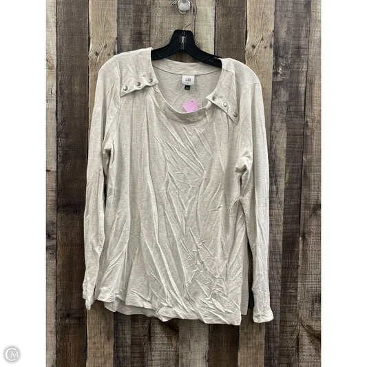 Top Long Sleeve By Cabi In Grey, Size: M