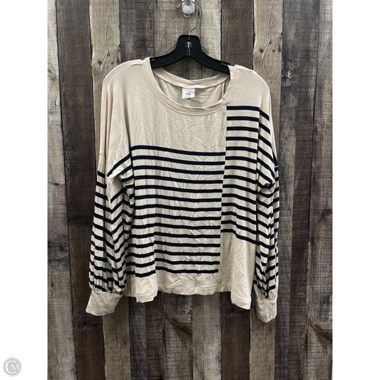 Top Long Sleeve By Cabi In Striped Pattern, Size: M
