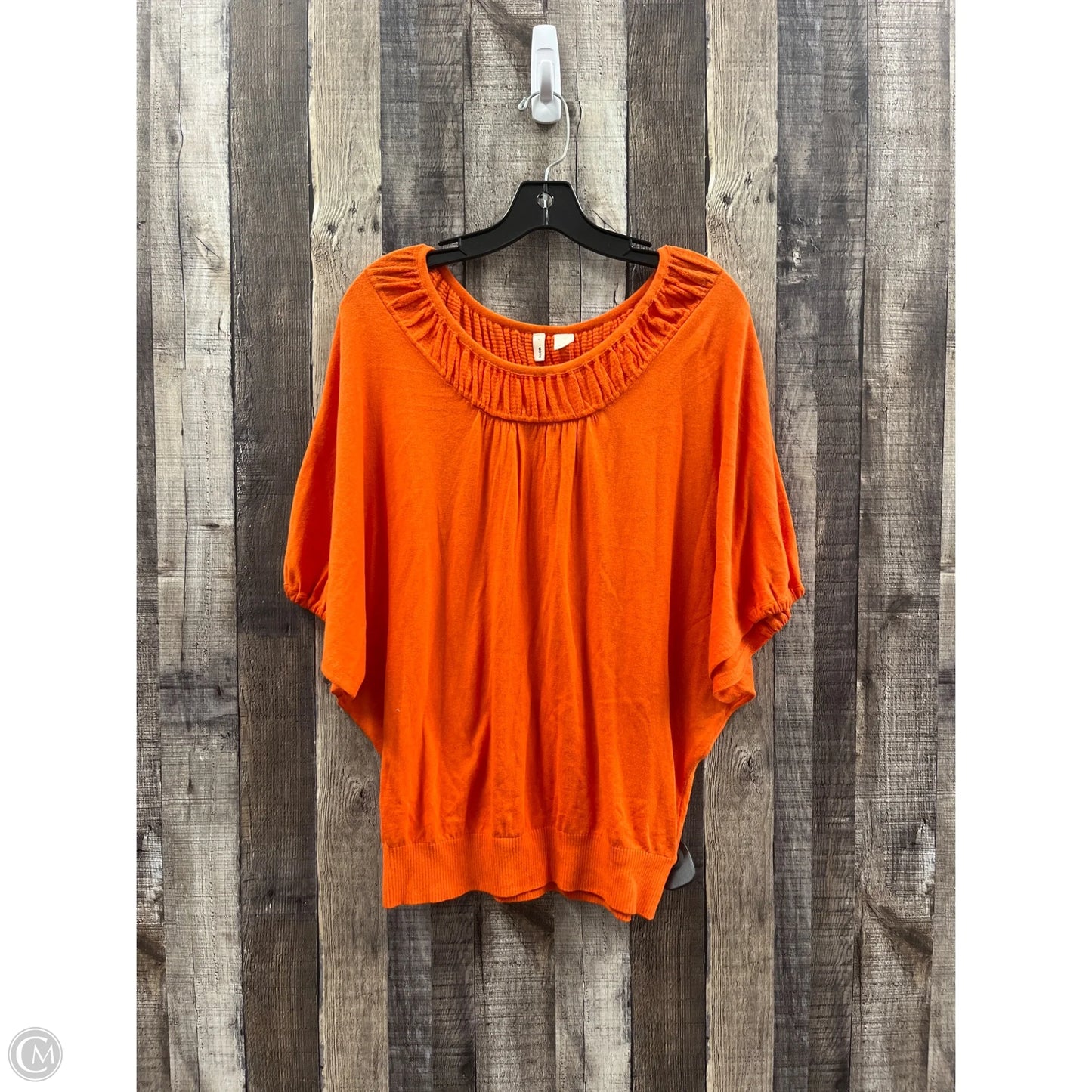 Top Short Sleeve By Moth In Orange, Size: L