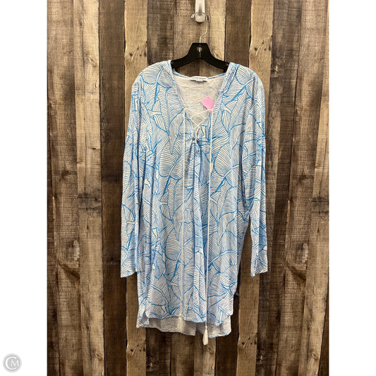 Swimwear Cover-up By Charlie Holiday In Blue & White, Size: Xl
