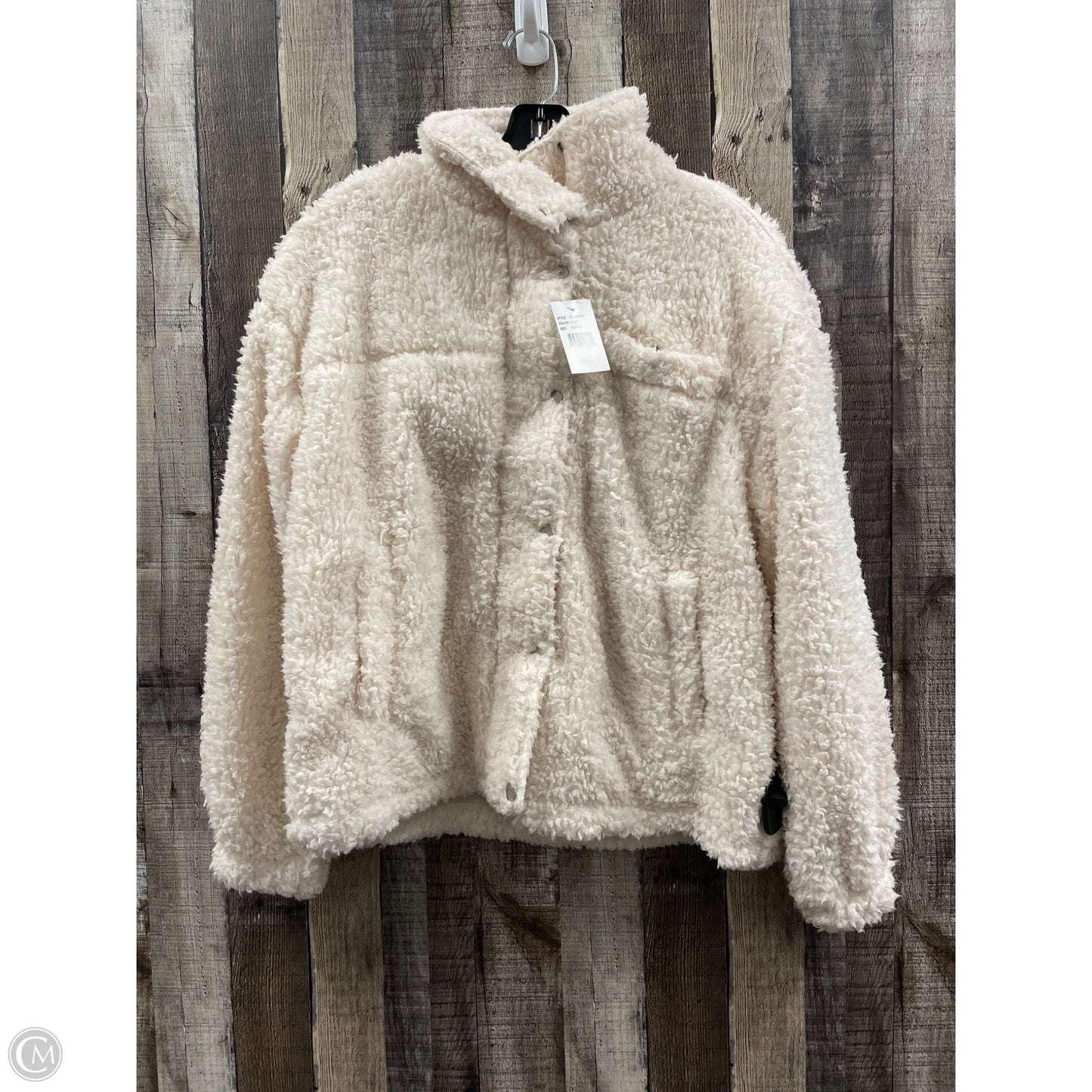 Jacket Fleece By Thread And Supply In Cream, Size: M
