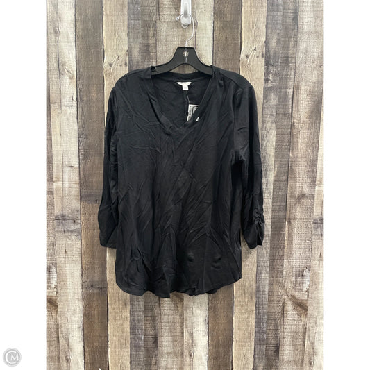 Top Long Sleeve By Cato In Black, Size: L
