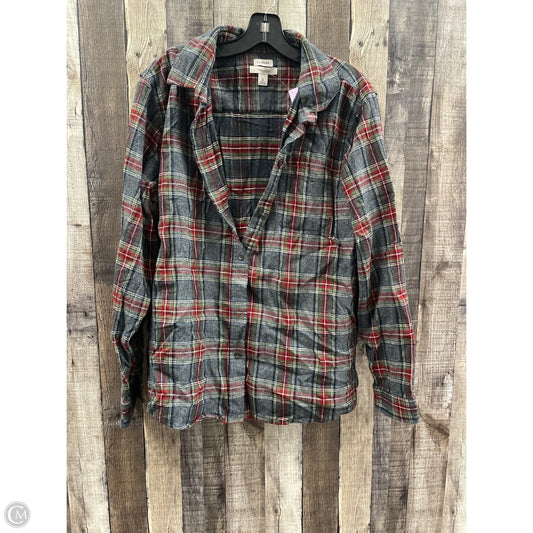 Top Long Sleeve By L.l. Bean In Grey, Size: Xl