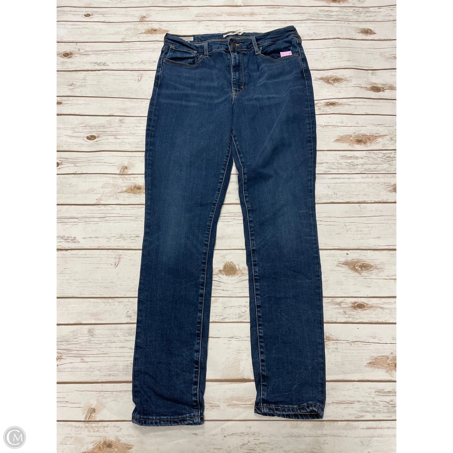 Jeans Skinny By Levis In Blue Denim, Size: 14