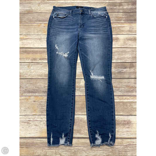 Jeans Skinny By Judy Blue In Blue Denim, Size: 14