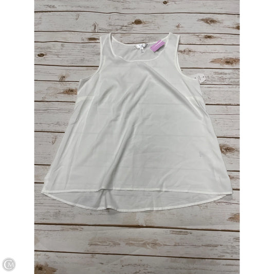 Top Sleeveless By Time And Tru In White, Size: S