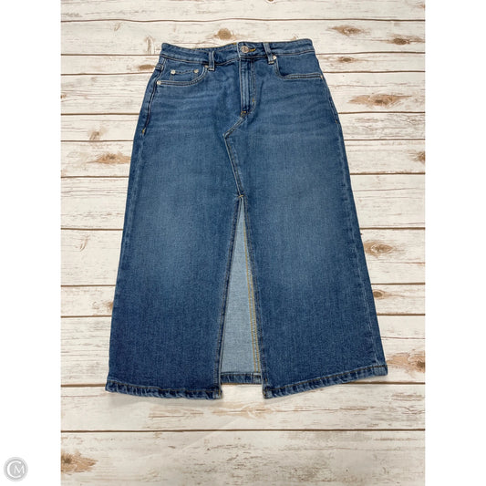 Skirt Midi By Steve Madden In Blue Denim, Size: Xs