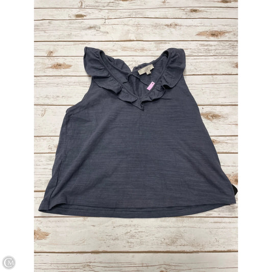 Top Sleeveless By Loft In Grey, Size: L