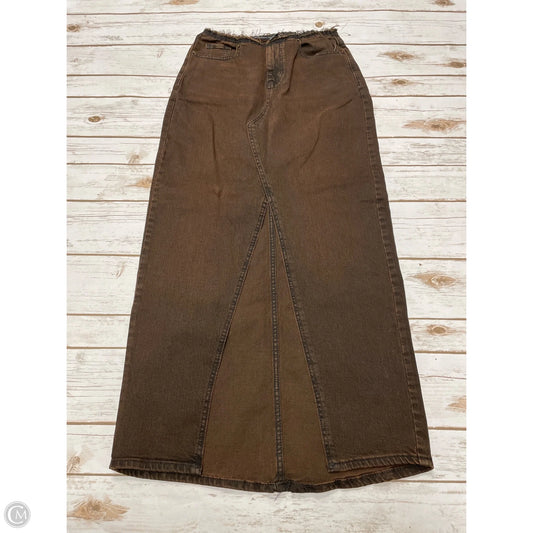 Skirt Maxi By Wild Fable In Brown Denim, Size: Xs