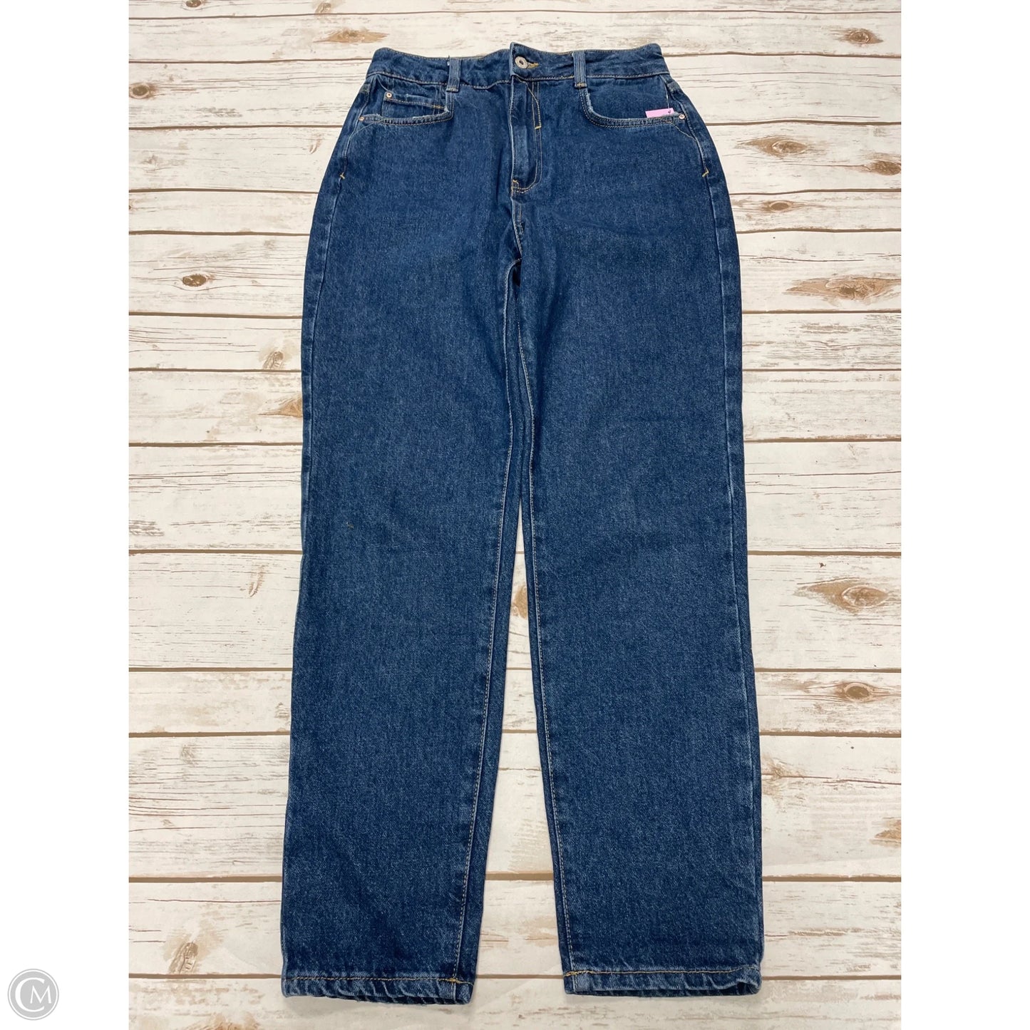 Jeans Straight By Zara In Blue Denim, Size: 6