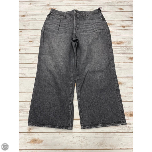 Jeans Wide Leg By Madewell In Grey Denim, Size: 16