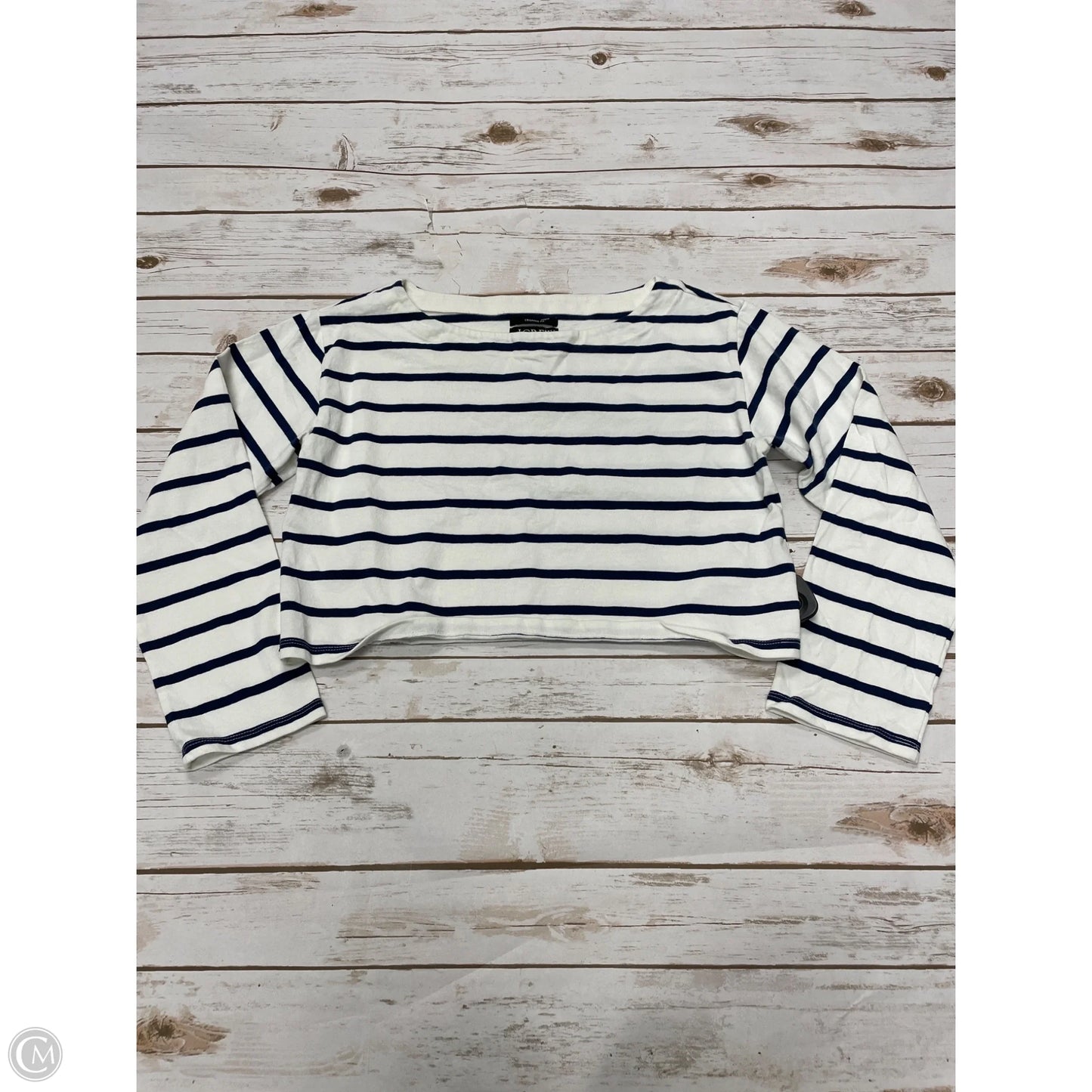 Top Long Sleeve By J. Crew In Striped Pattern, Size: Xs