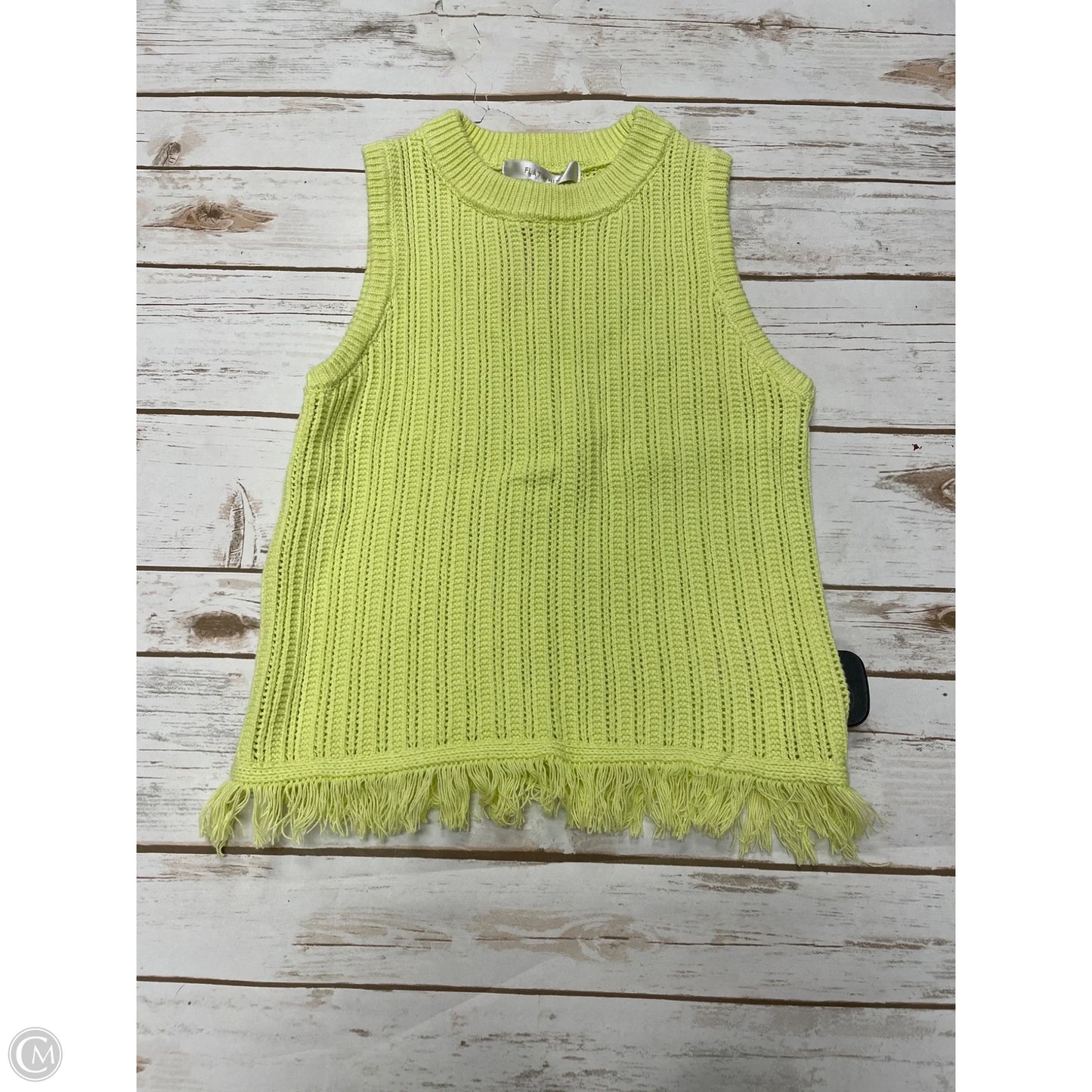 Top Sleeveless By Flat White In Yellow, Size: Xxs