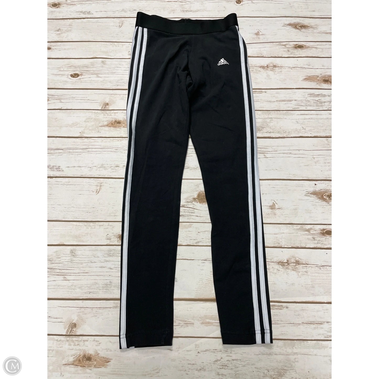 Athletic Leggings By Adidas In Black & White, Size: S