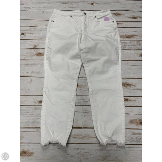 Jeans Skinny By Loft In White Denim, Size: 12