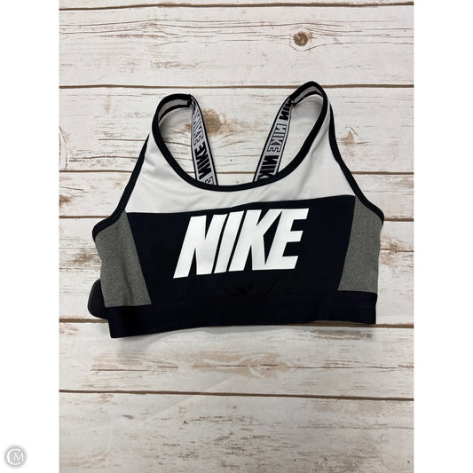 Athletic Tank Top By Nike In Black & White, Size: Xs