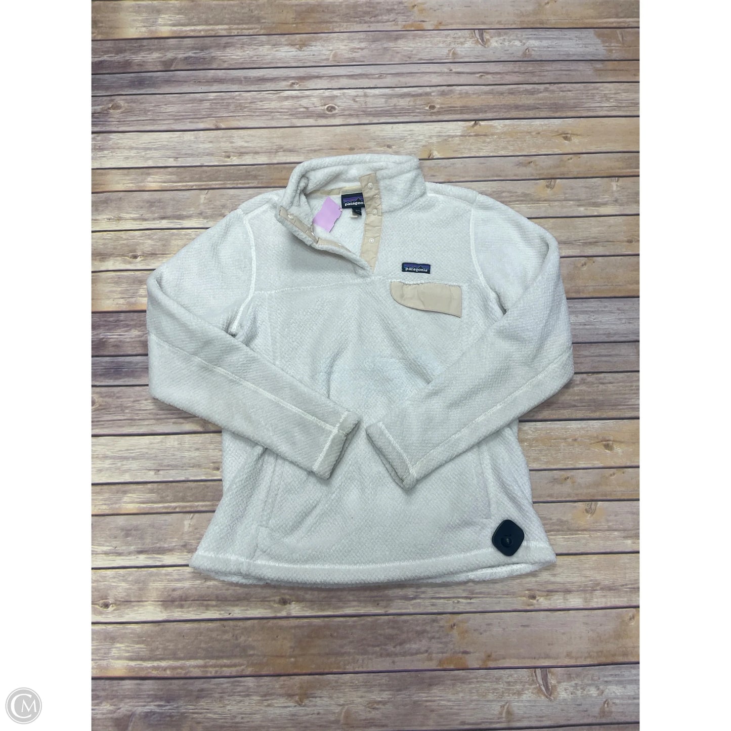 Jacket Fleece By Patagonia In Cream, Size: L