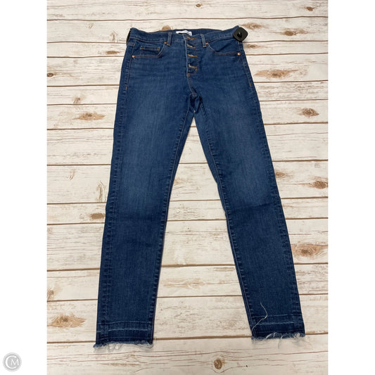 Jeans Skinny By Loft In Blue Denim, Size: 4