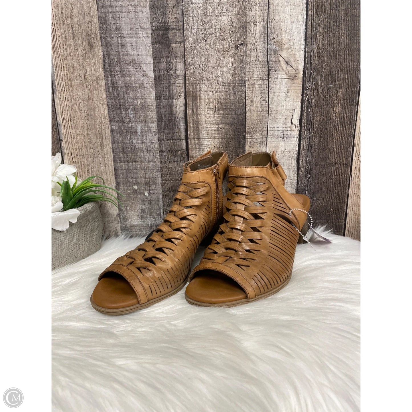Sandals Heels Block By Rockport In Brown, Size: 9