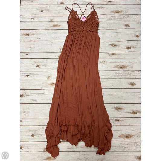 Dress Casual Maxi By Free People In Brown, Size: Xs