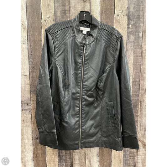 Jacket Moto By Cj Banks In Black, Size: 1x