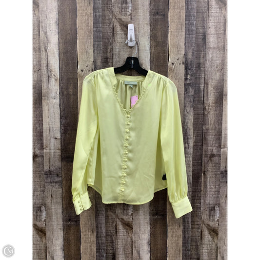 Top Long Sleeve By Cme In Yellow, Size: Xs