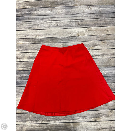 Skirt Midi By Loft In Red, Size: Xs