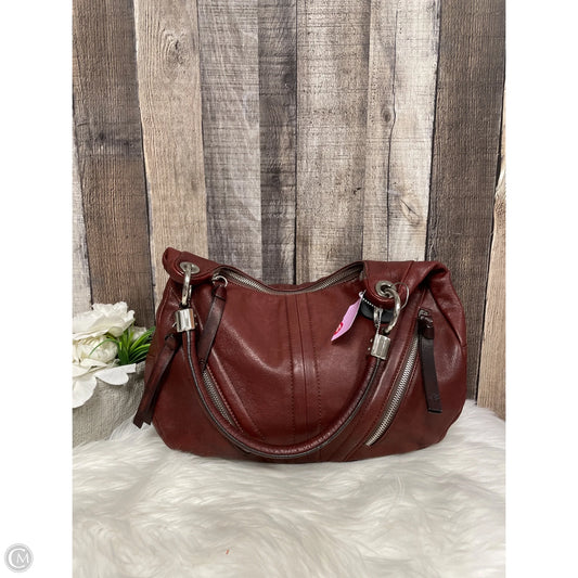Handbag Leather By B. Makowsky, Size: Medium