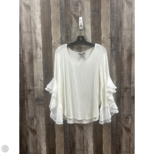 Top Long Sleeve By Kate & Mallory In Ivory, Size: M