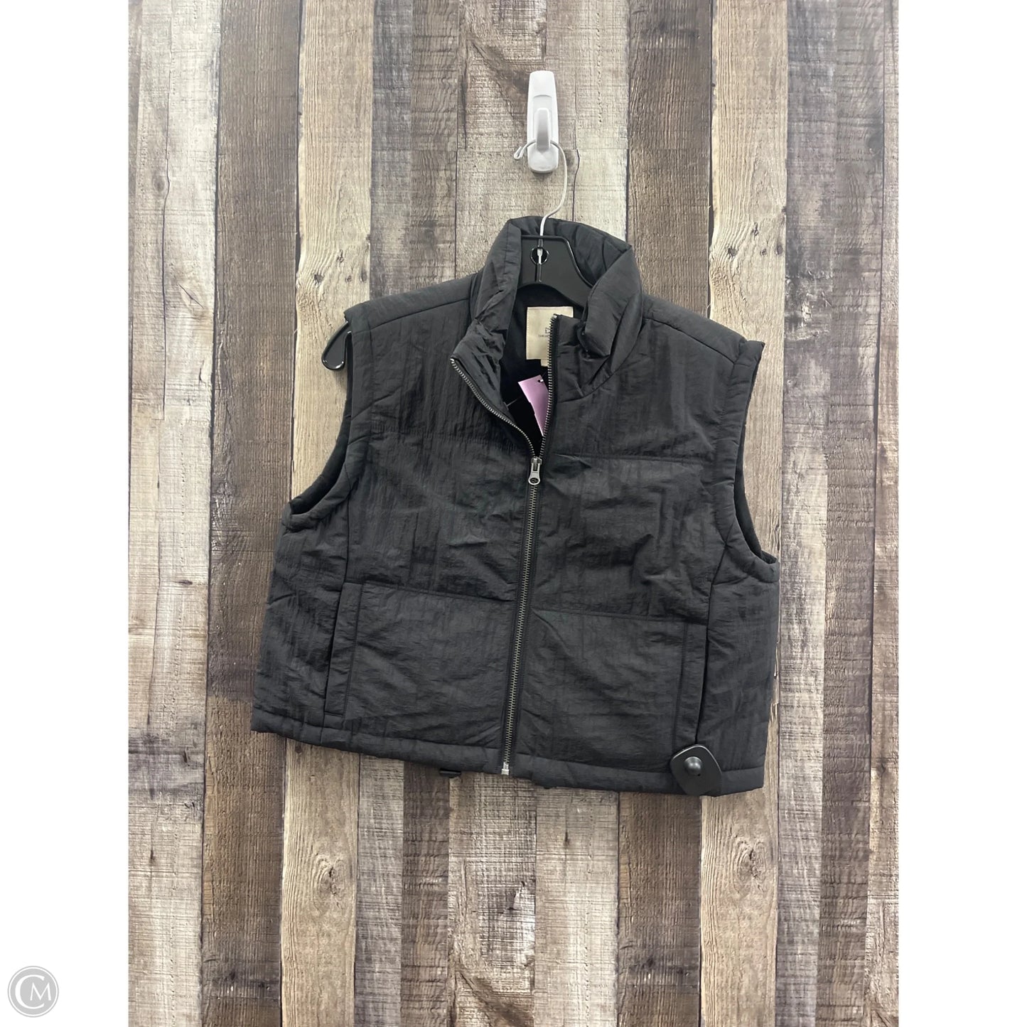Vest Puffer & Quilted By Thread And Supply In Black, Size: S