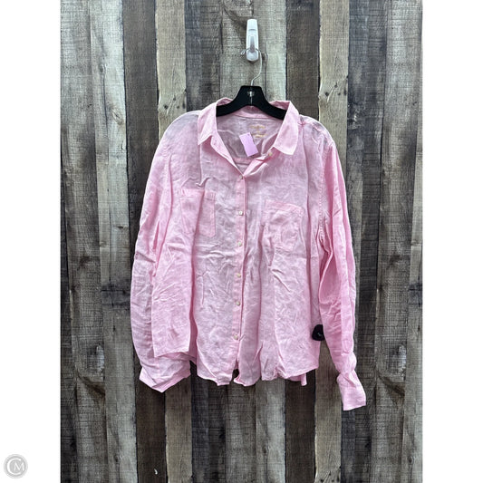 Top Long Sleeve Designer By Lilly Pulitzer In Pink, Size: Xl