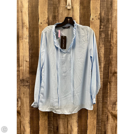 Top Long Sleeve By Cme In Blue, Size: L